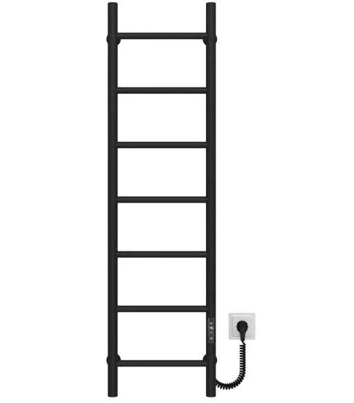 Електрична сушарка для рушників Deffi Оріон П7 400х1200 праве підключення JD03 чорний C.OR.120.40.7.E.B.R.1