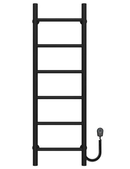 Электрический полотенцесушитель Deffi Орион П6 400х1000 правое подключение черный C.OR.100.40.6.E.B.R.5