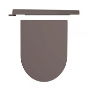 Сиденье с крышкой для унитаза Hatria Fusion/Centrica с функцией быстрого снятия и плавного закрывания антрацит 00Y9AQ08