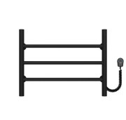 Електрична сушарка для рушників Deffi Оріон П3 500х400 правильне підключення чорний C.OR.40.50.3.E.B.R.5