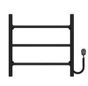 Електрична сушарка для рушників Deffi Оріон П3 500х500 праве підключення чорний C.OR.50.50.3.E.B.R.5