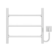 Электрический полотенцесушитель Deffi Орион П3 500х500 левое подключение WD03 белый C.OR.50.50.3.E.W.R.3