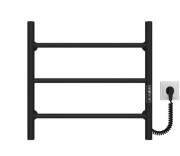 Электрический полотенцесушитель Deffi Орион П3 500х500 правое подключение JD03 черный C.OR.50.50.3.E.B.R.1