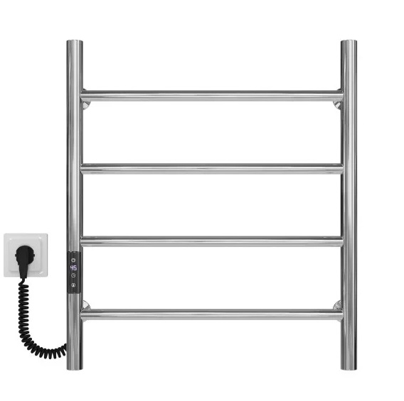 Электрический полотенцесушитель Deffi Орион П4 500х600 левое подключение JD03 хром C.OR.60.50.4.E.C.L.1