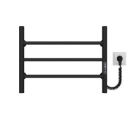 Електрична сушарка для рушників Deffi Оріон П3 500х400 праве підключення JD03 чорний C.OR.40.50.3.E.B.R.1