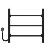 Електрична сушарка для рушників Deffi Оріон П3 500х500 ліве підключення чорний C.OR.50.50.3.E.B.L.5