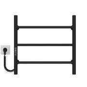 Електрична сушарка для рушників Deffi Оріон П3 500х500 ліве підключення JD03 чорний C.OR.50.50.3.E.B.L.1