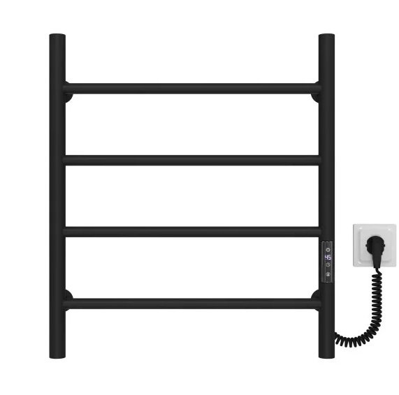 Електрична сушарка для рушників Deffi Оріон П4 500х600 праве підключення JD03 чорний C.OR.60.50.4.E.B.R.1