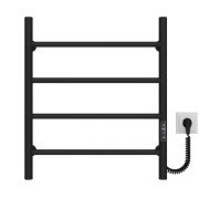 Електрична сушарка для рушників Deffi Оріон П4 500х600 праве підключення JD03 чорний C.OR.60.50.4.E.B.R.1