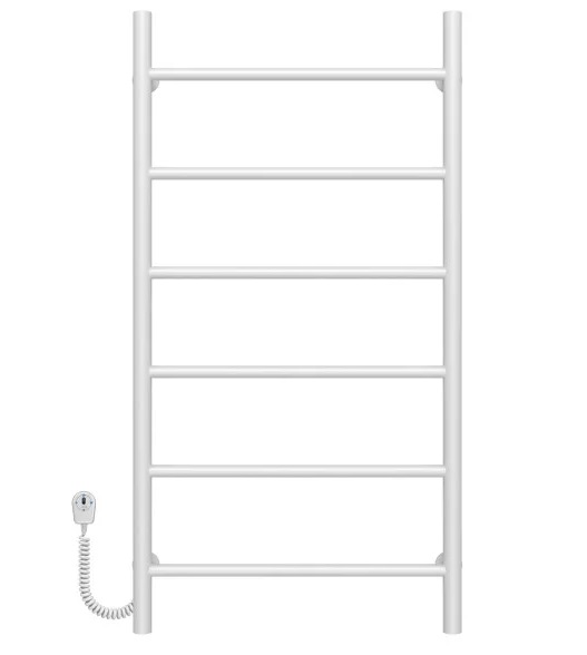 Електрична сушарка для рушників Deffi Оріон П6 500х1000 ліве підключення білий C.OR.100.50.6.E.W.L.5