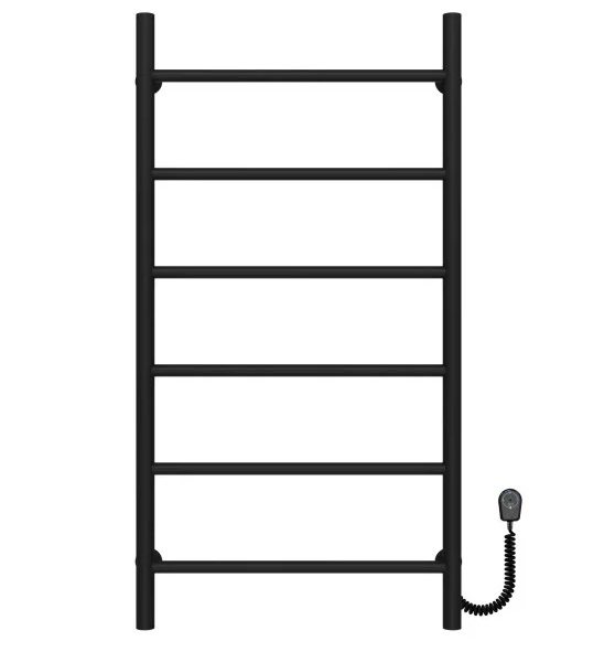 Электрический полотенцесушитель Deffi Орион П6 500х1000 правое подключение черный C.OR.100.50.6.E.B.R.5