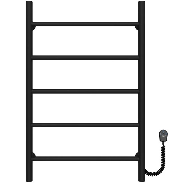 Электрический полотенцесушитель Deffi Орион П5 500х800 правое подключение черный C.OR.80.50.5.E.B.R.5