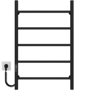 Електрична сушарка для рушників Deffi Оріон П5 500х800 ліве підключення JD03 чорний C.OR.80.50.5.E.B.L.1