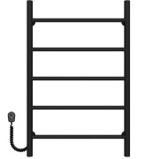 Електрична сушарка для рушників Deffi Оріон П5 500х800 ліве підключення чорний C.OR.80.50.5.E.B.L.5