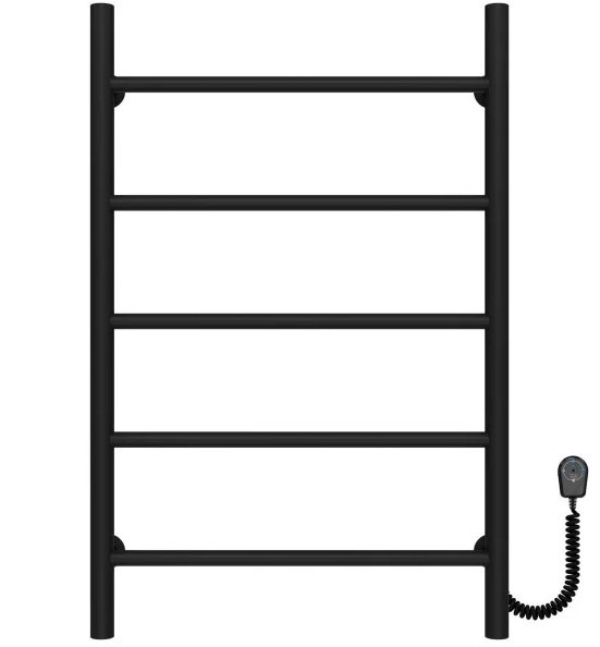 Електрична сушарка для рушників Deffi Оріон П5 500х800 праве підключення чорний C.OR.80.50.5.E.B.R.5
