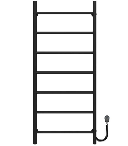 Электрический полотенцесушитель Deffi Орион П7 500х1200 правое подключение черный C.OR.120.50.7.E.B.R.5