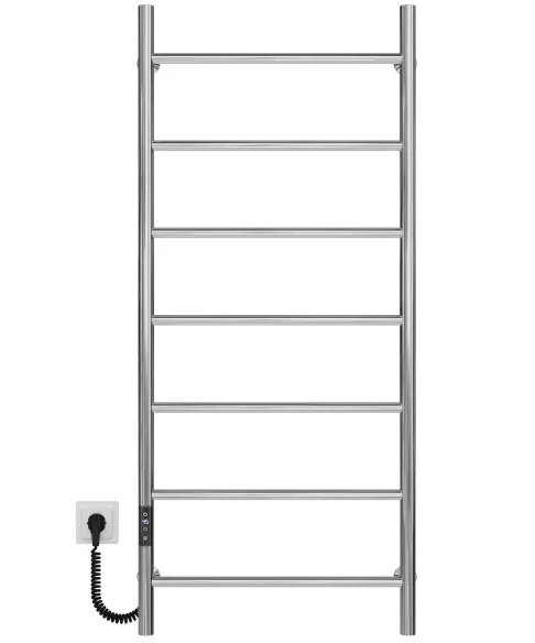 Електрична сушарка для рушників Deffi Оріон П7 500х1200 ліве підключення JD03 хром C.OR.120.50.7.E.C.L.1