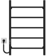 Електрична сушарка для рушників Deffi Оріон П5 500х800 ліве підключення JD03 чорний C.OR.80.50.5.E.B.L.1