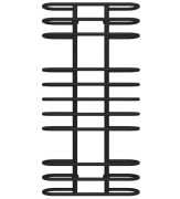 Полотенцесушитель водяной Deffi Британика П11 600х1200 нижнее подключение черный C.BR.120.60.11.B.A