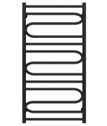 Полотенцесушитель водяной Deffi Вилла 500х1000 боковое левое подключение черный C.VP.100.50.B.B