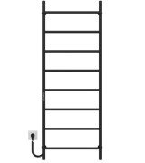 Электрический полотенцесушитель Deffi Орион П8 500х1400 левое подключение JD03 черный C.OR.140.50.8.E.B.L.1