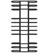 Полотенцесушитель водяной Deffi Британика П11 600х1200 нижнее подключение черный C.BR.120.60.11.B.A