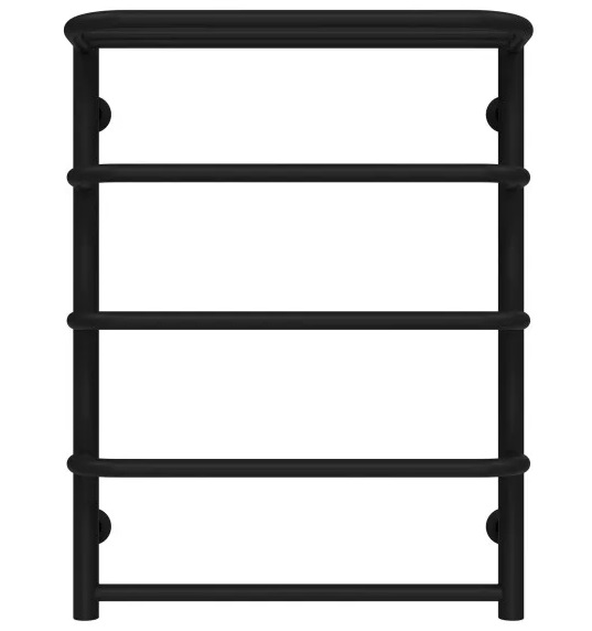 Сушка для рушників водяна Deffi Стандарт з полицею П5 500х700 бічне ліве підключення чорний C.SP.70.50.5.B.B