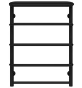 Полотенцесушитель водяной Deffi Стандарт с полкой П5 500х700 нижнее подключение черный C.SP.70.50.5.B.A