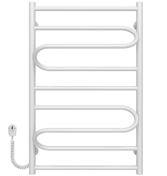 Электрический полотенцесушитель Deffi Вилла 500х800 левое подключение белый C.VP.80.50.E.W.R.5