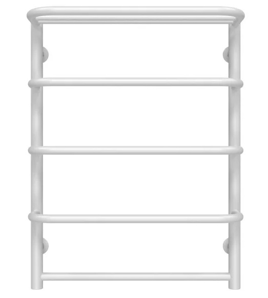 Полотенцесушитель водяной Deffi Стандарт с полкой П5 500х700 боковое левое подключение белый C.SP.70.50.5.W.B