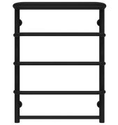 Полотенцесушитель водяной Deffi Стандарт с полкой П5 500х700 боковое правое подключение черный C.SP.70.50.5.B.C