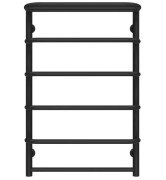 Сушка для рушників водяна Deffi Стандарт з полицею П6 500х800 бічне праве підключення чорний C.SP.80.50.6.B.C