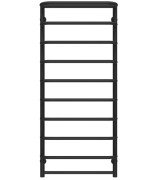 Полотенцесушитель водяной Deffi Стандарт с полкой П10 500х1200 нижнее подключение черный C.SP.120.50.10.B.A