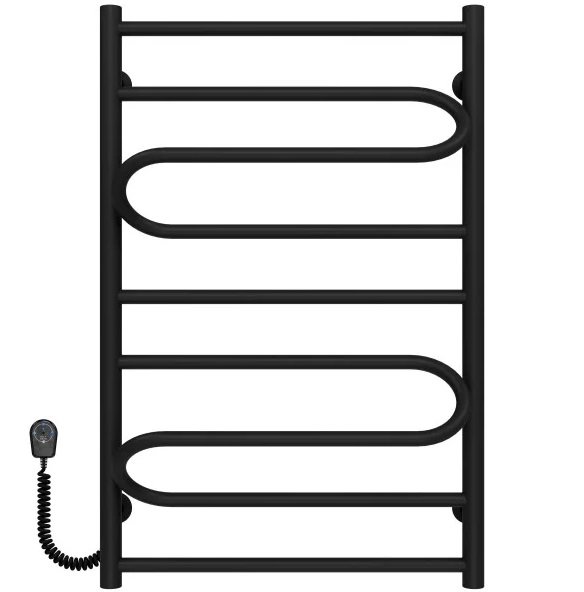 Электрический полотенцесушитель Deffi Вилла 500х800 левое подключение черный C.VP.80.50.E.B.R.5