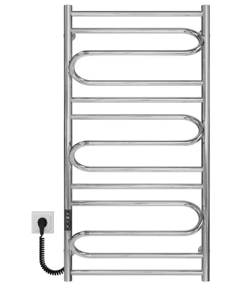 Электрический полотенцесушитель Deffi Вилла 500х1000 левое подключение JD03 хром C.VP.100.50.E.C.L.1