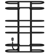 Электрический полотенцесушитель Deffi Британика П7 600х800 левое подключение черный C.BR.80.60.7.E.B.L.5
