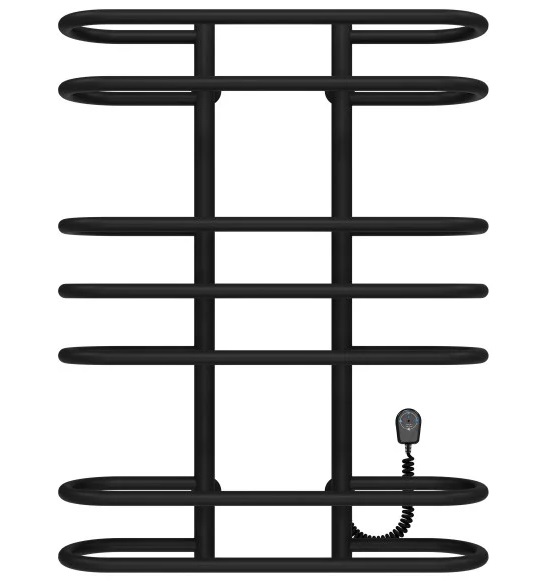Электрический полотенцесушитель Deffi Британика П7 600х800 правое подключение черный C.BR.80.60.7.E.B.R.5