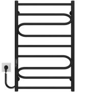 Электрический полотенцесушитель Deffi Вилла 500х800 левое подключение JD03 черный C.VP.80.50.E.B.L.1