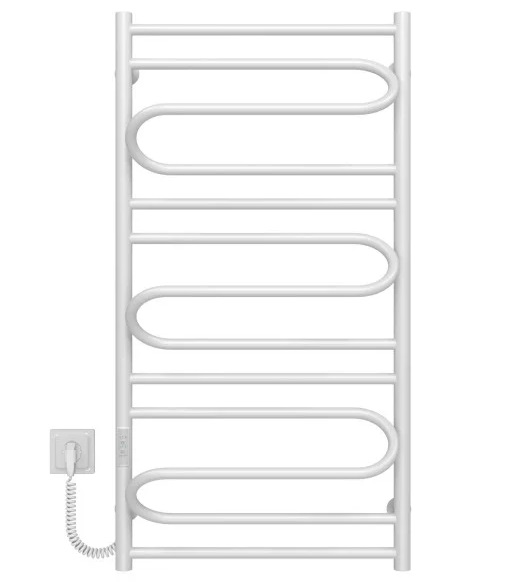 Электрический полотенцесушитель Deffi Вилла 500х1000 левое подключение WD03 белый C.VP.100.50.E.W.L.3