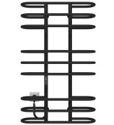Электрический полотенцесушитель Deffi Британика П9 600х1000 левое подключение JD03 черный C.BR.100.60.9.E.B.L.1