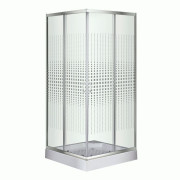 Душевая кабина Sansa 90х90 см профиль сатин/стекло прозрачное с узором мозаика S-90S/15