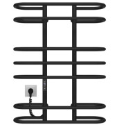 Електрична сушарка для рушників Deffi Британіка П7 600х800 ліве підключення JD03 чорний C.BR.80.60.7.E.B.L.1