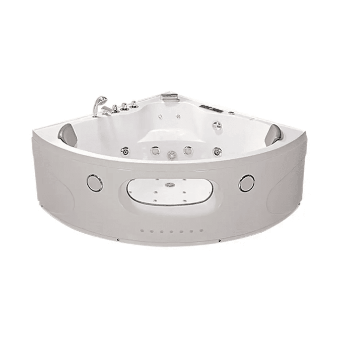 Ванна акрилова Iris 152х152х63 см з гідромасажем та аеромасажем білий TLP-638 new