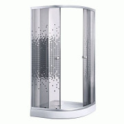 Душевая кабина Sansa 90х90 см профиль сатин/стекло прозрачное с узором мозаика серый S-90/15M