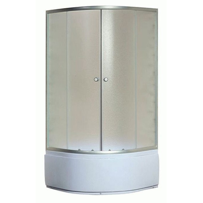 Душова кабіна Sansa 90х90 см профіль сатин/скло матове фабрик S-90/40