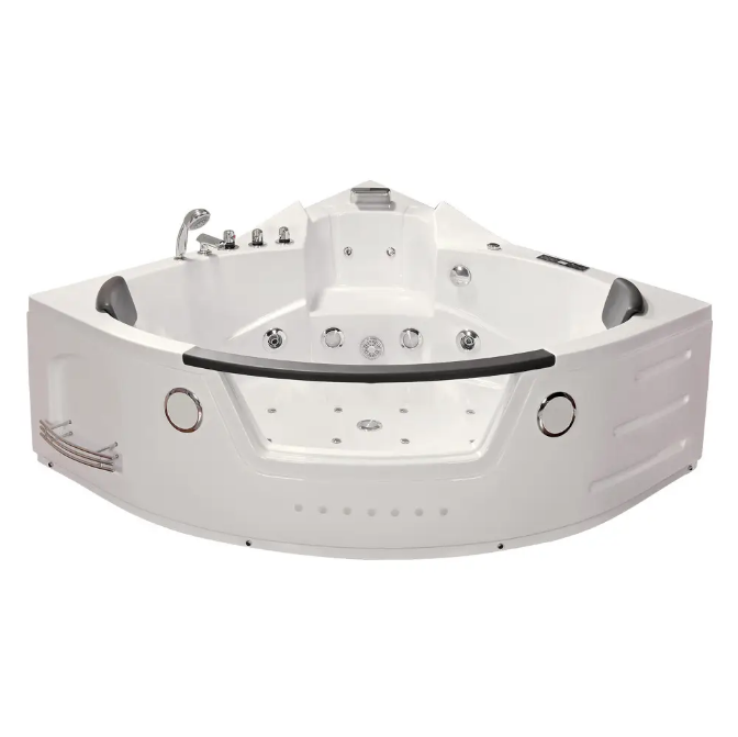 Ванна акриловая Iris 152х152х66 см с гидромассажем и аэромассажем белый TLP-632 new