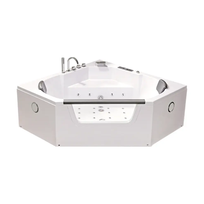 Ванна акрилова Iris 155х155х65 см з гідромасажем та аеромасажем білий TLP-643 new
