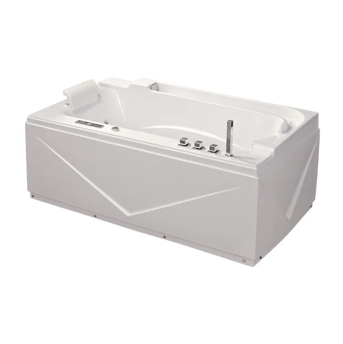 Ванна акриловая Iris 170х90 см с гидромассажем и аэромассажем белый TLP-679 new