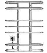 Электрический полотенцесушитель Deffi Британика П7 600х800 левое подключение JD03 хром C.BR.80.60.7.E.C.L.1