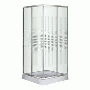 Душевая кабина Sansa 90х90 см профиль сатин/стекло прозрачное с узором мозаика S-90S/15